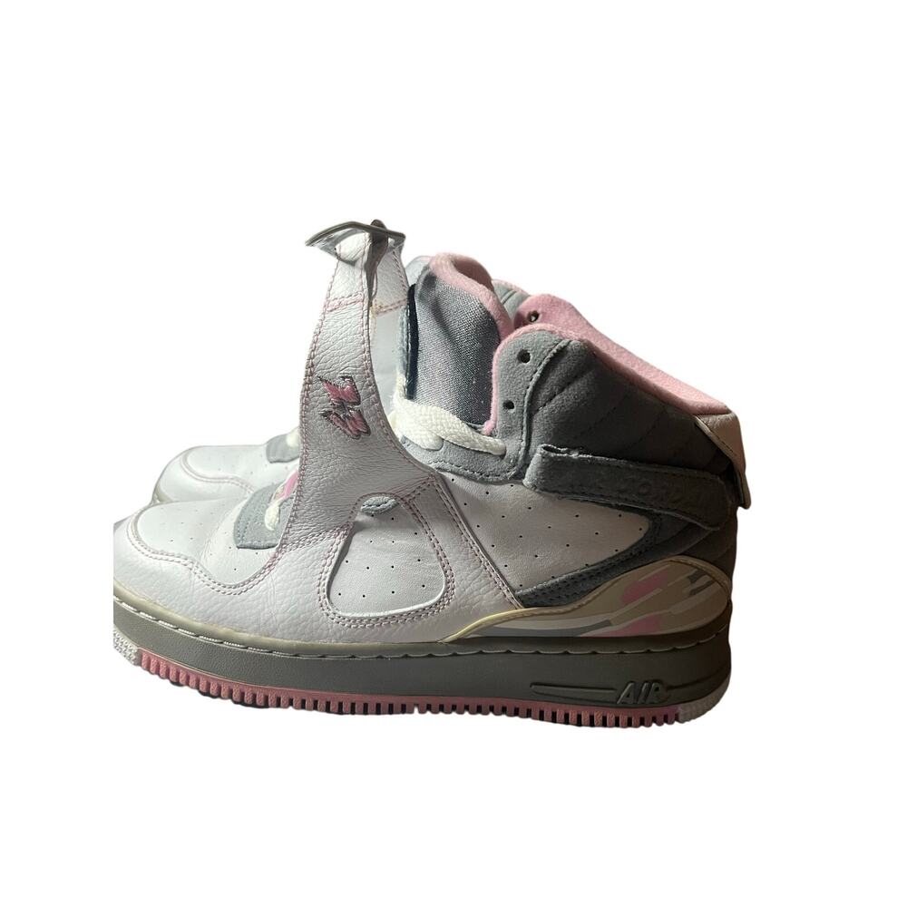Nike Air Jordan Fusion 8 GS Sneakers Size 5Y White Gray And Pink 385067-103